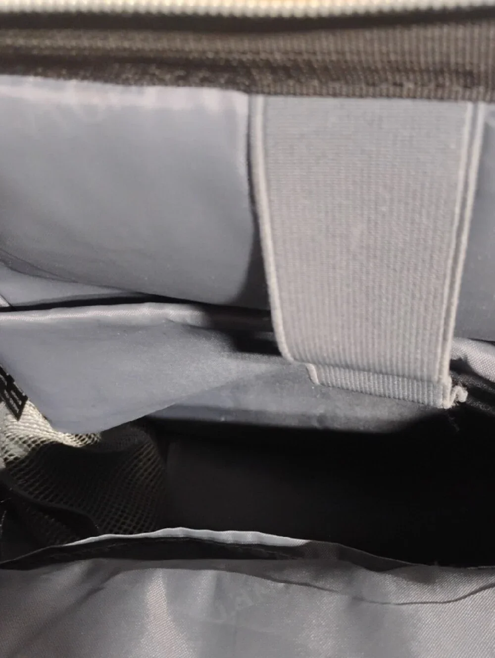 Grey Travel Backpack with Yellow Trim.  Like NEW
